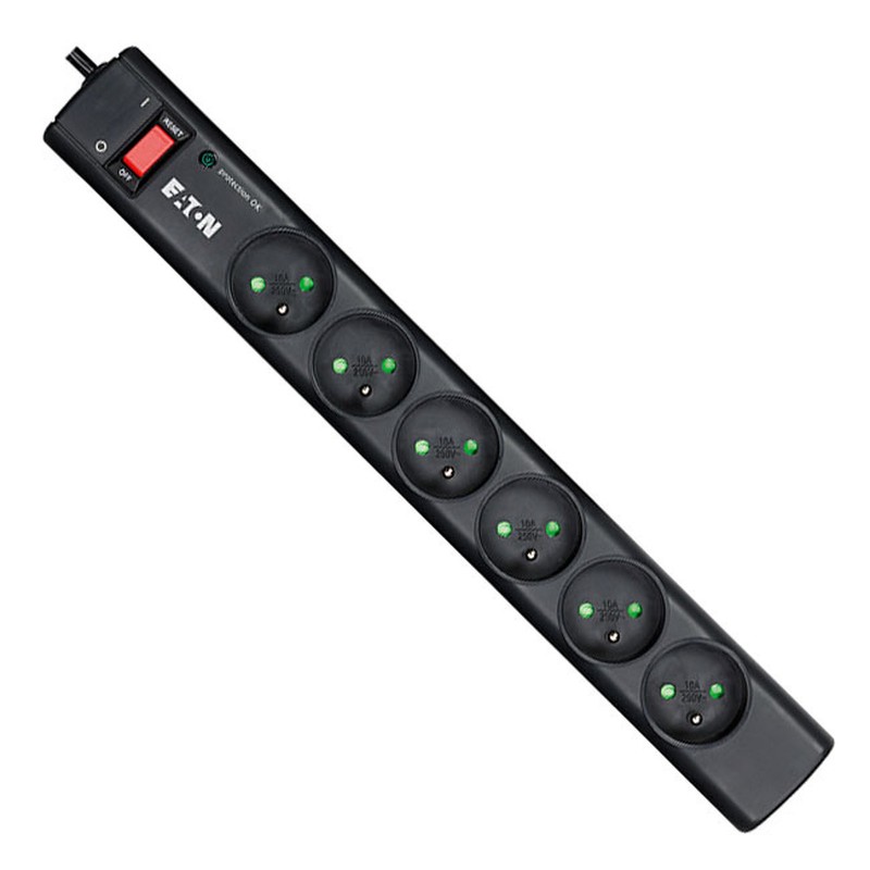 Generic Multiprise Parafoudre , Fil Ultra Solide, Avec Interrupteur - 5  Ports - Noir/Jaune - Prix pas cher