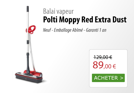 Balai vapeur Polti Moppy Red Extra Dust