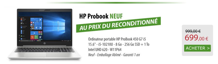 HP Probook NEUF au prix du reconditionné
